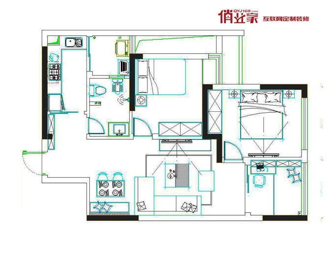 重庆俏业家装饰公司|龙湖源著|小美式装修风格