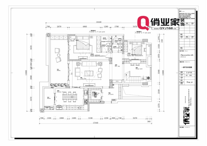 重庆俏业家装饰|保利山庄顶跃一楼户型规划图