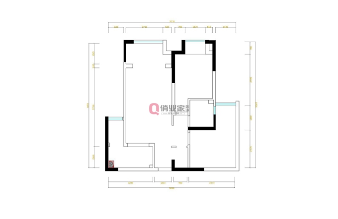 重庆俏业家装饰|世茂茂悦府原始户型图