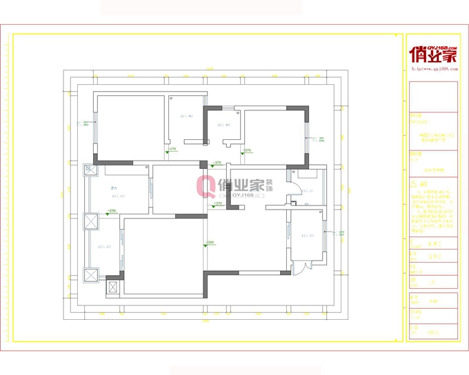 重庆俏业家装饰|银翔翡翠谷原始户型图