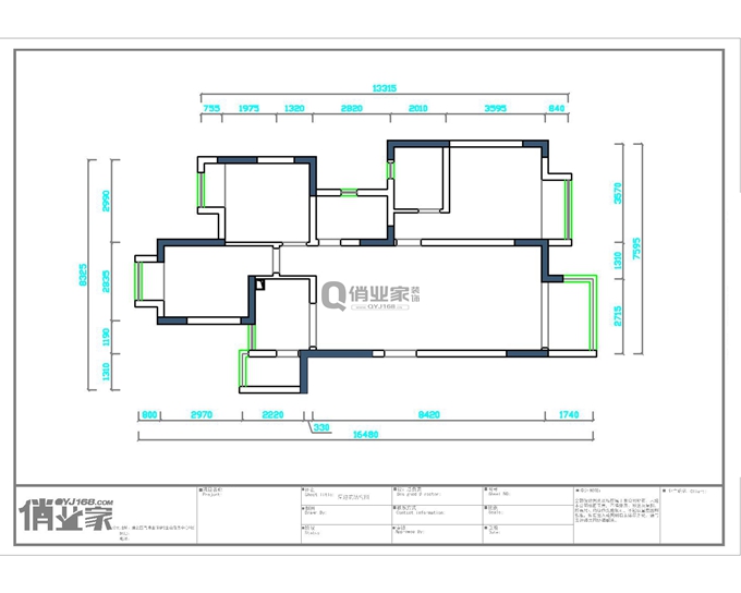 重庆俏业家装饰|龙樾湾原始户型图