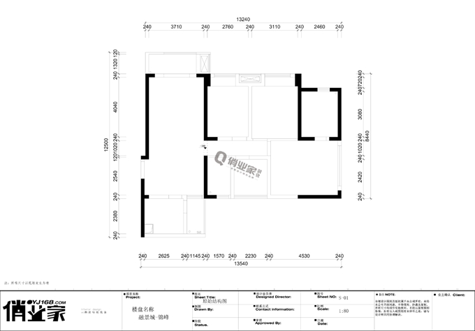 重庆俏业家装饰|融景城原始户型图