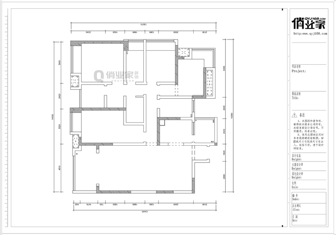 重庆俏业家装饰|长嘉汇原始户型图