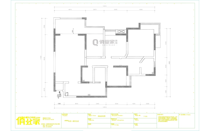 重庆俏业家装饰|兴茂盛世北辰原始户型图