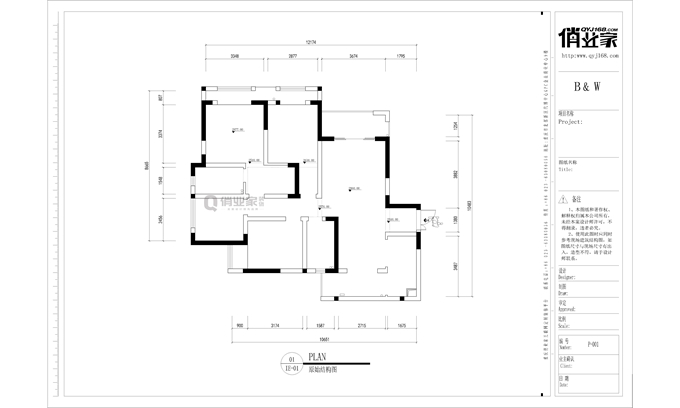 重庆俏业家装饰|金茂珑悦原始户型图