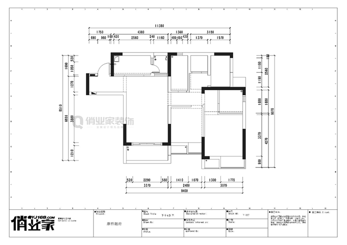 重庆俏业家装饰|康桥融府原始户型图