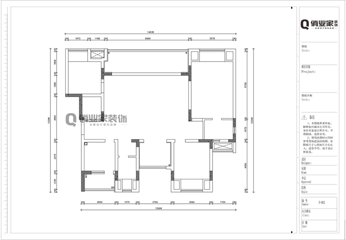 重庆俏业家装饰|融汇半岛·观江原始户型图