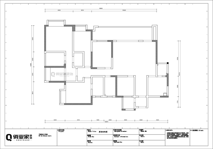 重庆俏业家装饰|长嘉汇原始户型图