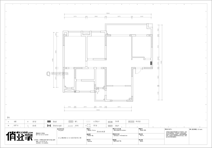 重庆俏业家装饰|江山樾原始户型图