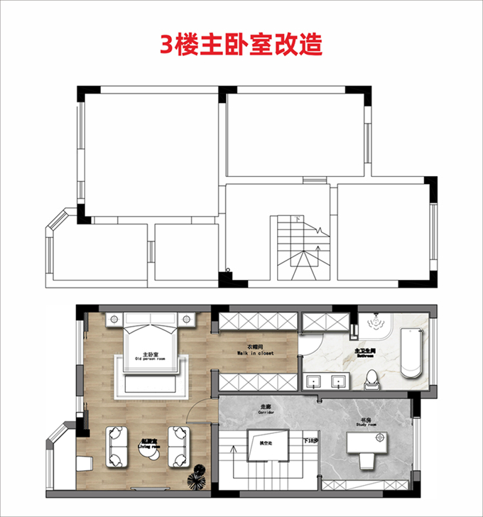 唐顿庄园联排别墅美式轻奢风格装修案例